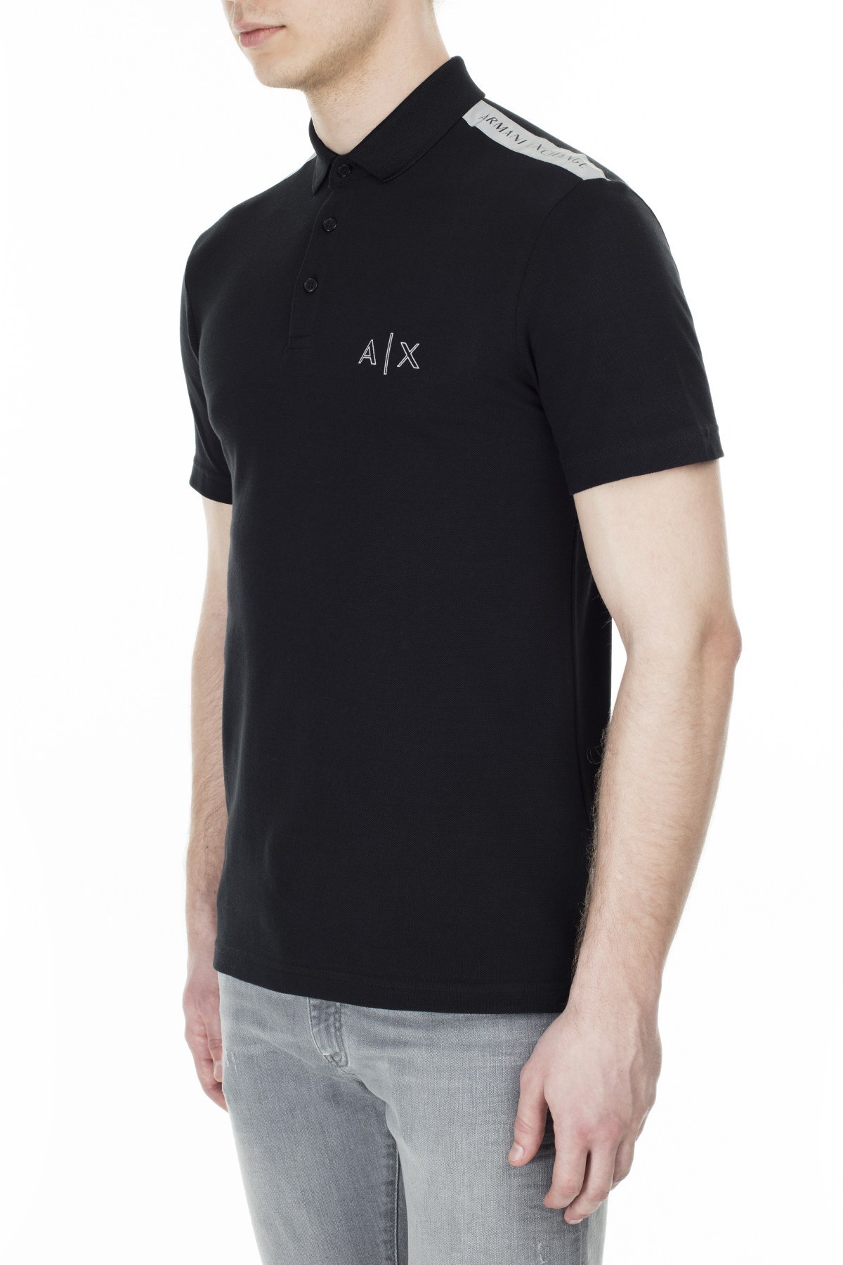 Armani Exchange T Shirt Erkek Polo 3HZFAF ZJ3NZ 1200 SİYAH