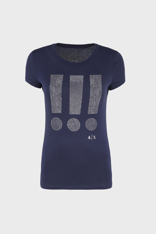 Armani Exchange - ARMANI EXCHANGE T SHIRT Bayan T Shirt 6ZYTBE YJA8Z 1554 LACİVERT