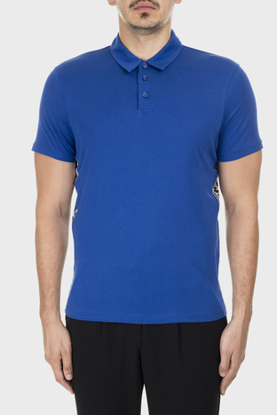 Armani Exchange - Armani Exchange Yanlarda Kontrast Logo Bantlı Regular Fit T Shirt Erkek Polo 3HZFFM ZJBVZ 1511 SAKS