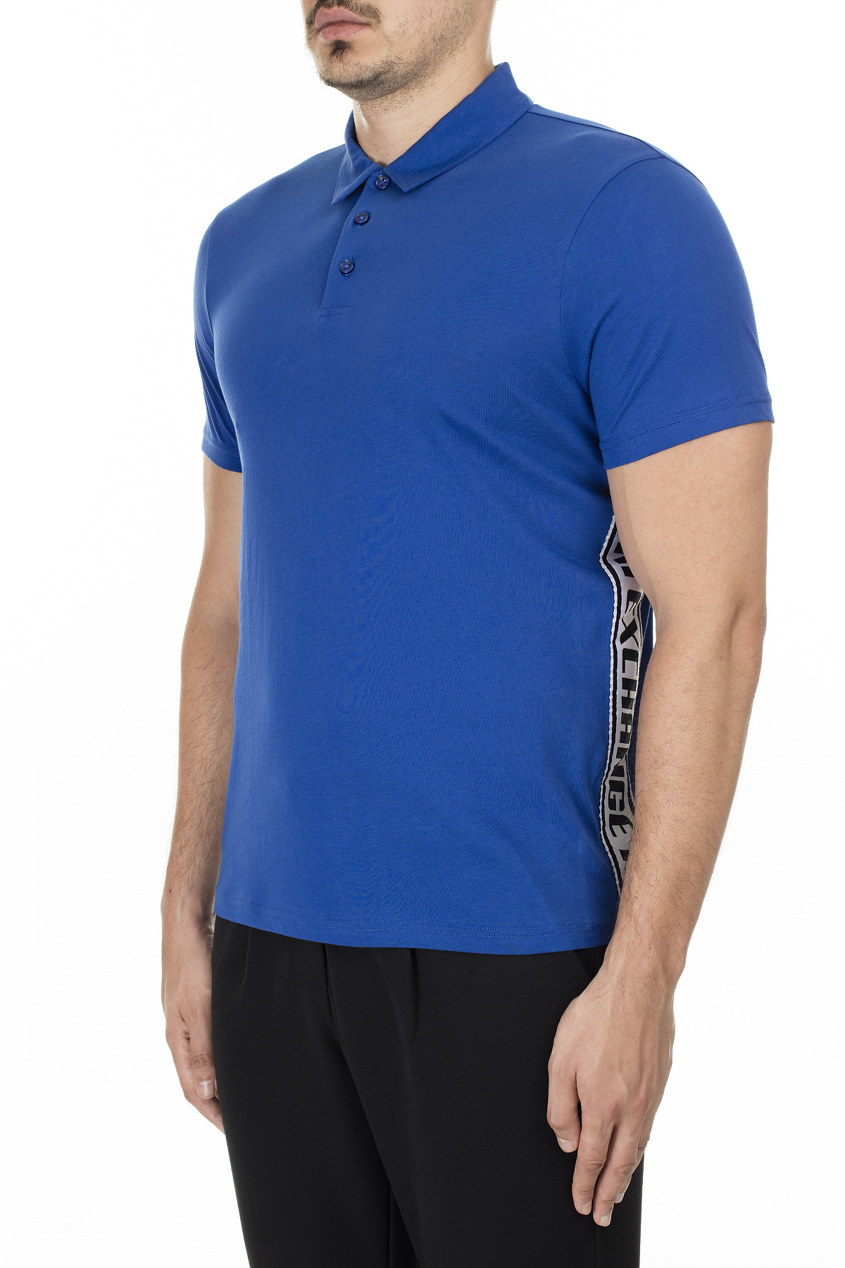 Armani Exchange Yanlarda Kontrast Logo Bantlı Regular Fit T Shirt Erkek Polo 3HZFFM ZJBVZ 1511 SAKS