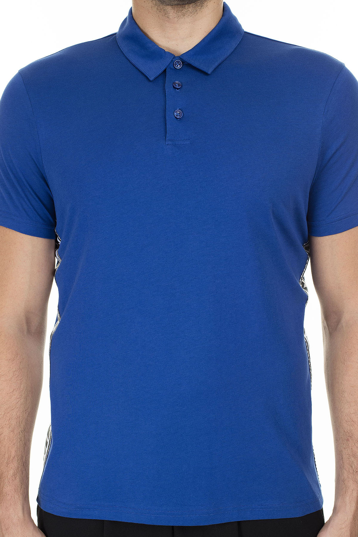 Armani Exchange Yanlarda Kontrast Logo Bantlı Regular Fit T Shirt Erkek Polo 3HZFFM ZJBVZ 1511 SAKS