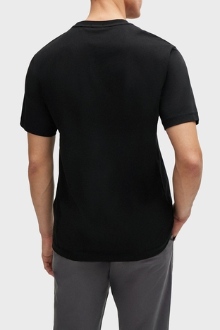 Boss - Boss Baskılı % 100 Pamuk Regular Fit Bisiklet Yaka Erkek T Shirt 50510021 002 SİYAH (1)