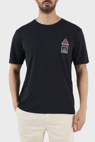 Boss - Boss Baskılı Pamuklu Jarse Relaxed Fit Bisiklet Yaka Erkek T Shirt 50491726 404 LACİVERT