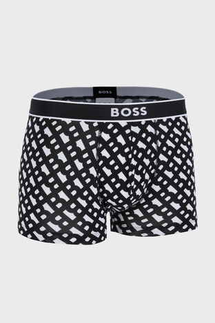 Boss - Boss Desenli Streç Pamuklu Konforlu Erkek Boxer 50479053 002 SİYAH (1)