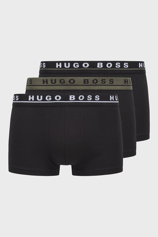 Boss - Boss Esnek Pamuklu 3 Pack Erkek Boxer 50458488 971 SİYAH