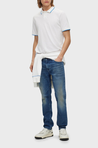 Boss Delaware BC-C Konforlu Streç Pamuklu Slim Fit Dar Paça Jeans Erkek Kot Pantolon 50495942 420 MAVİ