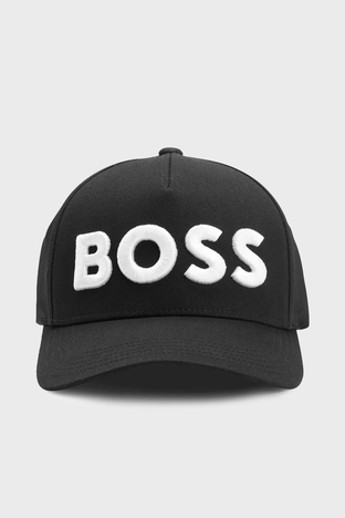 Boss - Boss Logo İşlemeli Pamuklu Erkek Şapka 50502178 001 SİYAH