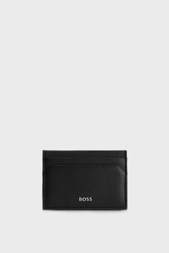 Boss Logolu Hakiki Deri Erkek Kartlık 50499267 001 SİYAH
