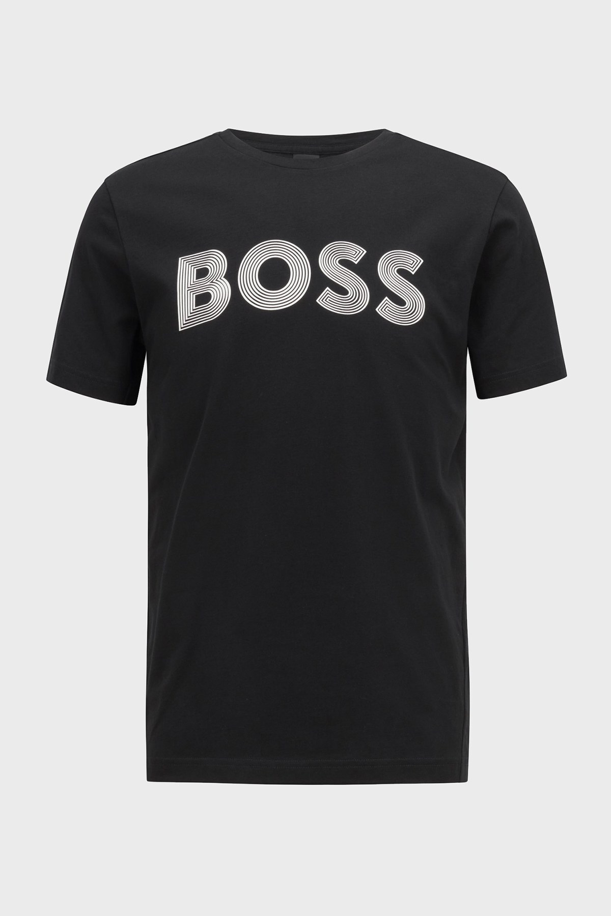 Boss Logolu Regular Fit Bisiklet Yaka % 100 Pamuk Erkek T Shirt 50466608 001 SİYAH