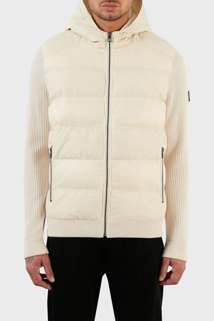 Boss - Boss Logolu Yün Karışımlı Kapüşonlu Cepli Regular Fit Erkek Mont 50477366 131 BEJ