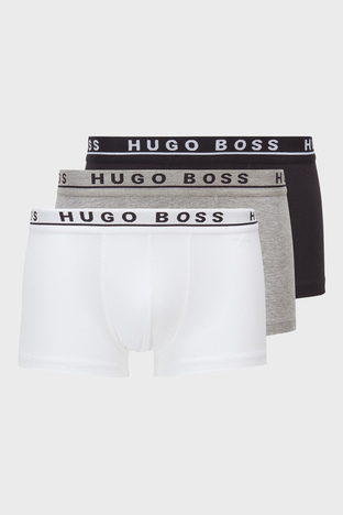 Boss - Boss Pamuklu 3 Pack Erkek Boxer 50325403 999 Siyah-Gri-Beyaz