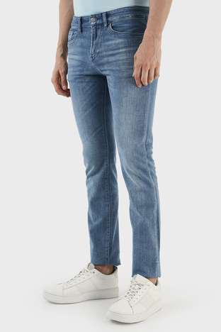 Boss - Boss Pamuklu Normal Bel Slim Fit Düz Paça Jeans Erkek Kot Pantolon 50488494 445 MAVİ (1)