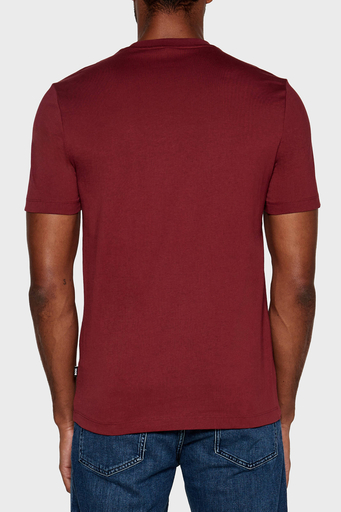 Boss Pamuklu Regular Fit Bisiklet Yaka Erkek T Shirt 50521520 605 BORDO