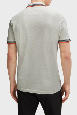 Boss - Boss Pamuklu Regular Fit Düğmeli Erkek Polo Yaka T Shirt 50469055 058 GRİ (1)