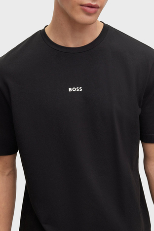 Boss - Boss Pamuklu Relaxed Fit Bisiklet Yaka Erkek T Shirt 50473278 001 SİYAH (1)