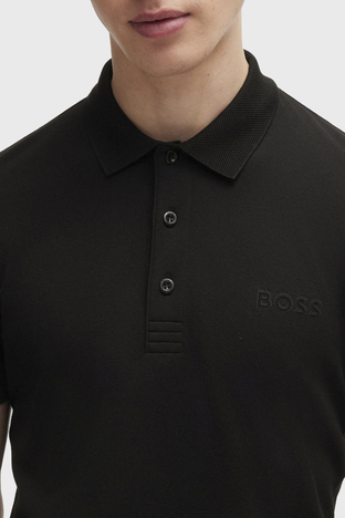 Boss - Boss Pamuklu Slim Fit Erkek Polo Yaka T Shirt 50512789 001 SİYAH (1)