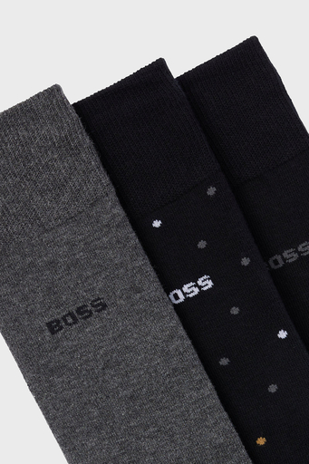 Boss Pamuklu Uzun 3 Pack Erkek Çorap 50495979 001 SİYAH