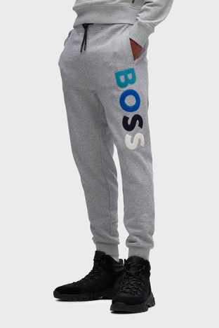 Boss - Boss Polar Logolu Pamuklu Regular Fit Cepli Jogger Erkek Pantolon 50477040 072 GRİ (1)