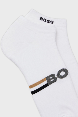 Boss - Boss Streç Pamuklu 2 Pack Erkek Çorap 50510656 100 BEYAZ (1)