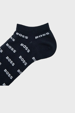 Boss - Boss Streç Pamuklu 2 Pack Erkek Çorap 50511426 401 LACİVERT (1)