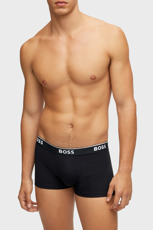 Boss - Boss Streç Pamuklu 3 Pack Erkek Boxer 50475274 001 SİYAH (1)