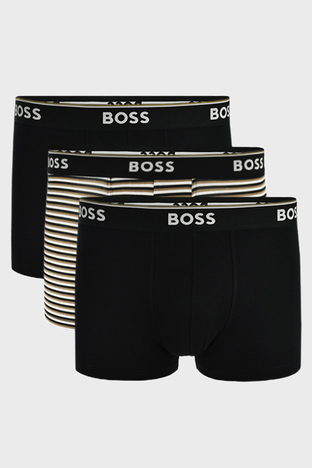 Boss - Boss Streç Pamuklu 3 Pack Erkek Boxer 50479817 972 SİYAH