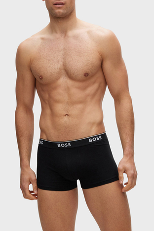 Boss - Boss Streç Pamuklu 3 Pack Erkek Boxer 50479817 972 SİYAH (1)