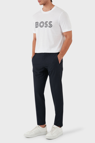 Boss - Boss Streç Slim Fit Chino Erkek Pantolon 50495497 402 LACİVERT (1)