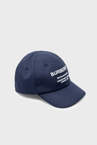 Burberry - Burberry Pamuklu Çocuk Şapka 8049541 MIDNIGHT NAVY/CHK LACİVERT (1)