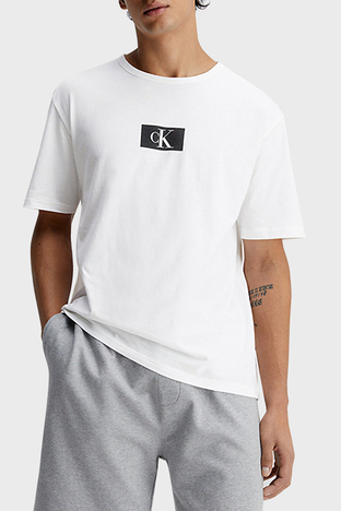 Calvin Klein - Calvin Klein % 100 Organik Pamuk Regular Fit 000NM2399E100 Erkek T Shirt 000NM2399E 100 BEYAZ