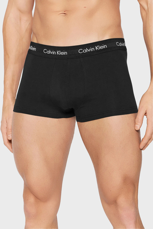 Calvin Klein - Calvin Klein Logolu Pamuklu 3 Pack Erkek Boxer 0000U2664G XWB SİYAH (1)