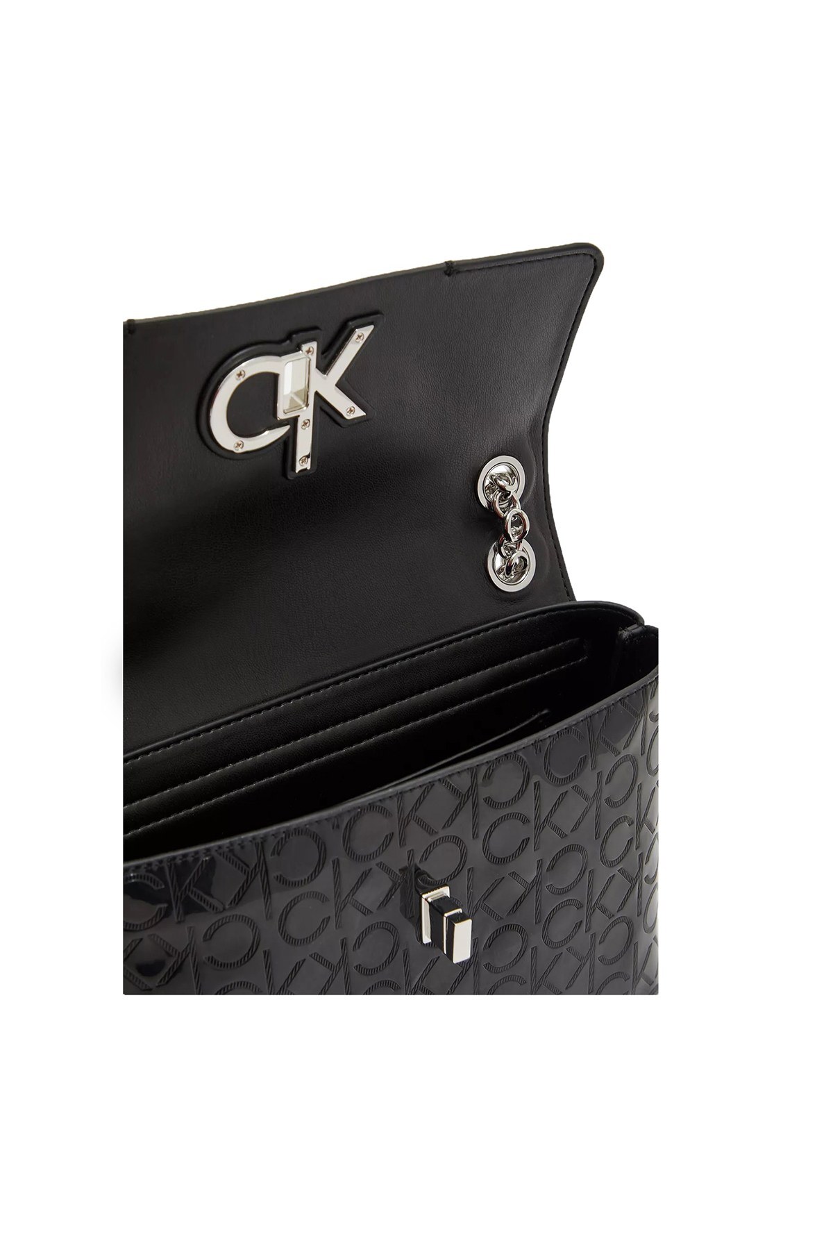Calvin Klein Marka Logolu Ayarlanabilir Zincir Ask Bayan Çanta K60K606672 BAX SİYAH