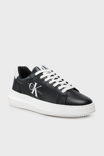 Calvin Klein Deri Logolu Sneaker YW0YW00823BDS Bayan Ayakkabı YW0YW00823 BDS SİYAH