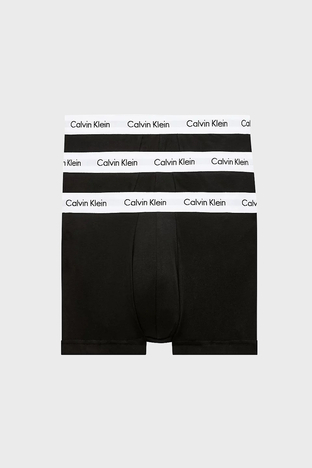 Calvin Klein - Calvin Klein Pamuklu 3 Pack Erkek Boxer 0000U2664G 001 SİYAH