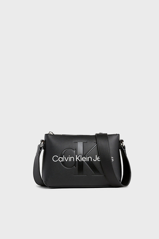 Calvin Klein - Calvin Klein Fermuarlı Ayarlanabilir Çapraz Askılı K60K6106810GL Bayan Çanta K60K610681 0GL SİYAH