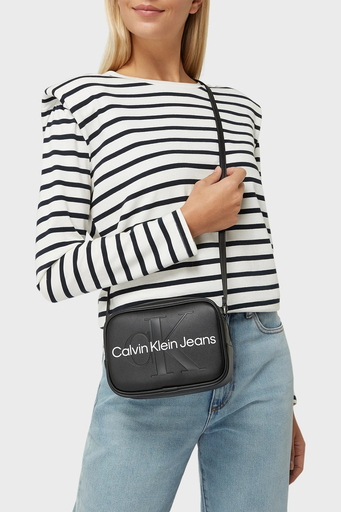 Calvin Klein Fermuarlı Ayarlanabilir Omuz Askılı Bayan Çanta K60K610275 BDS SİYAH