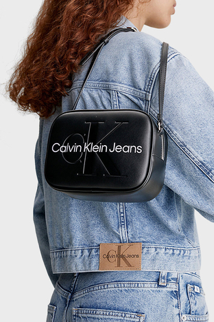 Calvin Klein - Calvin Klein Fermuarlı Ayarlanabilir Omuz Askılı K60K6102750GJ Bayan Çanta K60K610275 0GJ SİYAH (1)