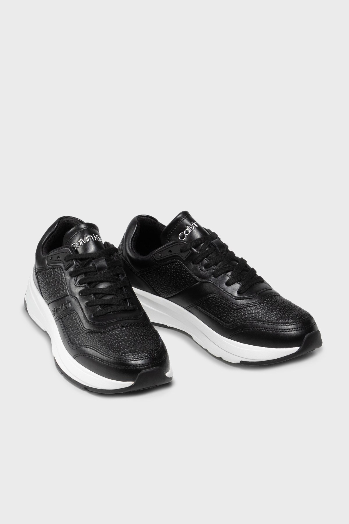 Calvin Klein Hakiki Deri Sneaker Erkek Ayakkabı HM0HM00269 BAX SİYAH