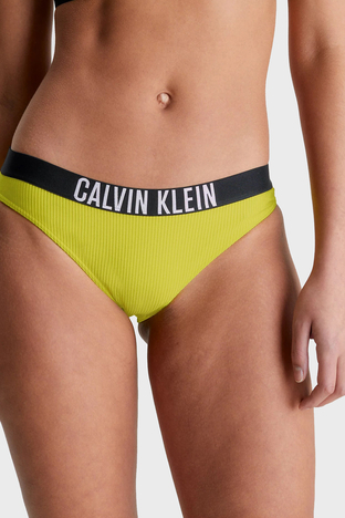 Calvin Klein - Calvin Klein Logo Bantlı KW0KW01986LRF Bayan Bikini Altı KW0KW01986 LRF SARI