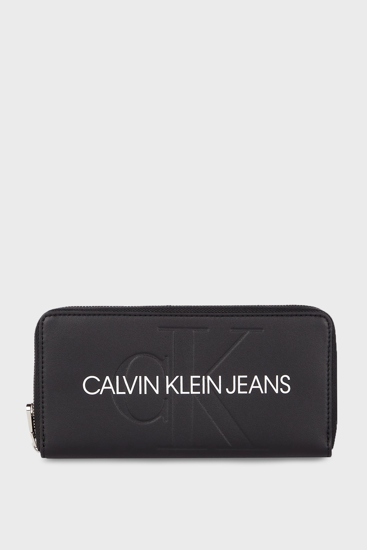 Calvin Klein Logo Detaylı Fermuarlı Bayan Cüzdan K60K607634 BDS SİYAH