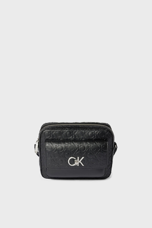 Calvin Klein - Calvin Klein Logolu Ayarlanabilir Omuz Askılı K60K610921BAX Bayan Çanta K60K610921 BAX SİYAH