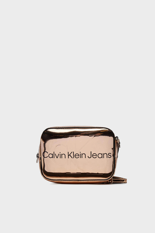 Calvin Klein - Calvin Klein Logolu Ayarlanabilir Omuz Askılı K60K611859TCY Bayan Çanta K60K611859 TCY GOLD
