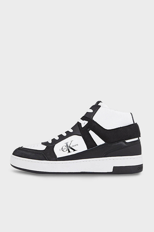 Calvin Klein - Calvin Klein Logolu Bilekli Sneaker YM0YM0088301W Erkek Ayakkabı YM0YM00883 01W SİYAH-BEYAZ (1)