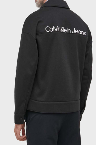 Calvin Klein - Calvin Klein Logolu Cepli Düşük Omuzlu Regular Fit J30J324443BEH Erkek Ceket J30J324443 BEH SİYAH (1)