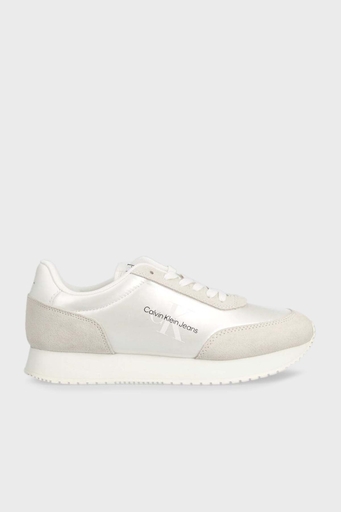 Calvin Klein Logolu Deri Sneaker YW0YW01056YBI Bayan Ayakkabı YW0YW01056 YBI BEYAZ
