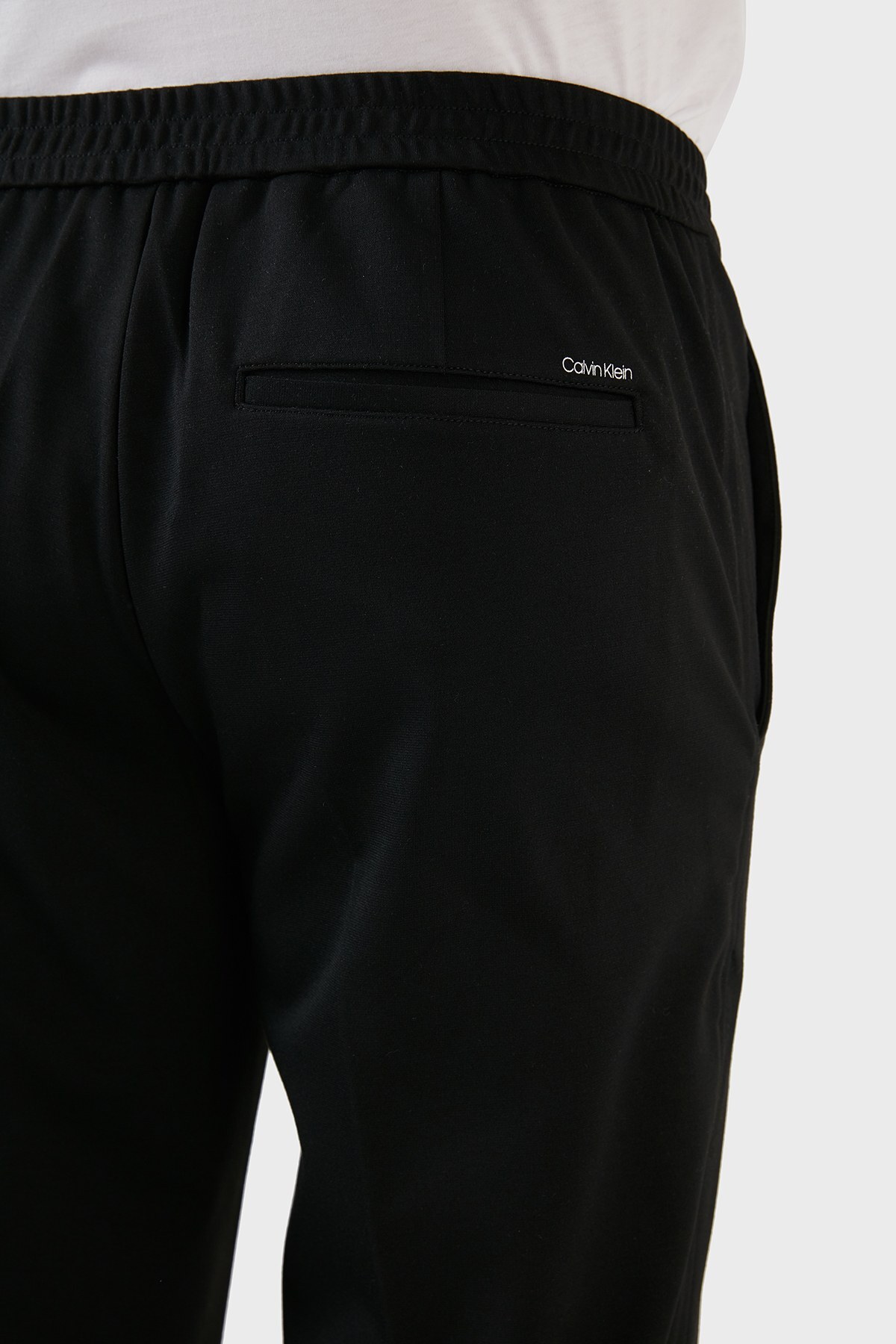 Calvin Klein Logolu Elastik Bel Bantlı Cepli Slim Fit Erkek Pantolon K10K107445 BEH SİYAH