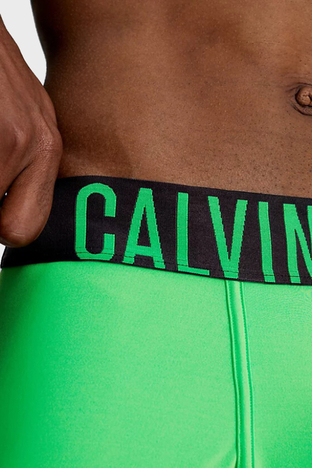 Calvin Klein - Calvin Klein Logolu Elastik Bel Bantlı Düşük Bel 2 Pack 000NB2599AGXH Erkek Boxer 000NB2599A GXH GRİ-YEŞİL (1)