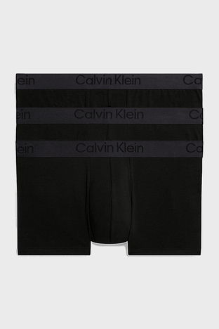 Calvin Klein - Calvin Klein Logolu Elastik Bel Bantlı Düşük Bel 3 Pack 000NB3651AUB1 Erkek Boxer 000NB3651A UB1 SİYAH