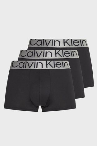 Calvin Klein - Calvin Klein Logolu Elastik Bel Bantlı Düşük Bel 3 Pack Erkek Boxer 000NB3074A 7V1 SİYAH
