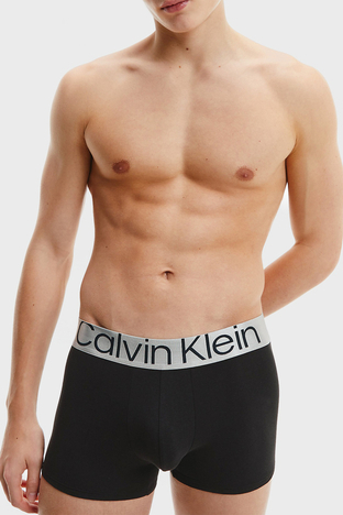 Calvin Klein - Calvin Klein Logolu Elastik Bel Bantlı Pamuklu 3 Pack Erkek Boxer 000NB3130A 7V1 SİYAH (1)